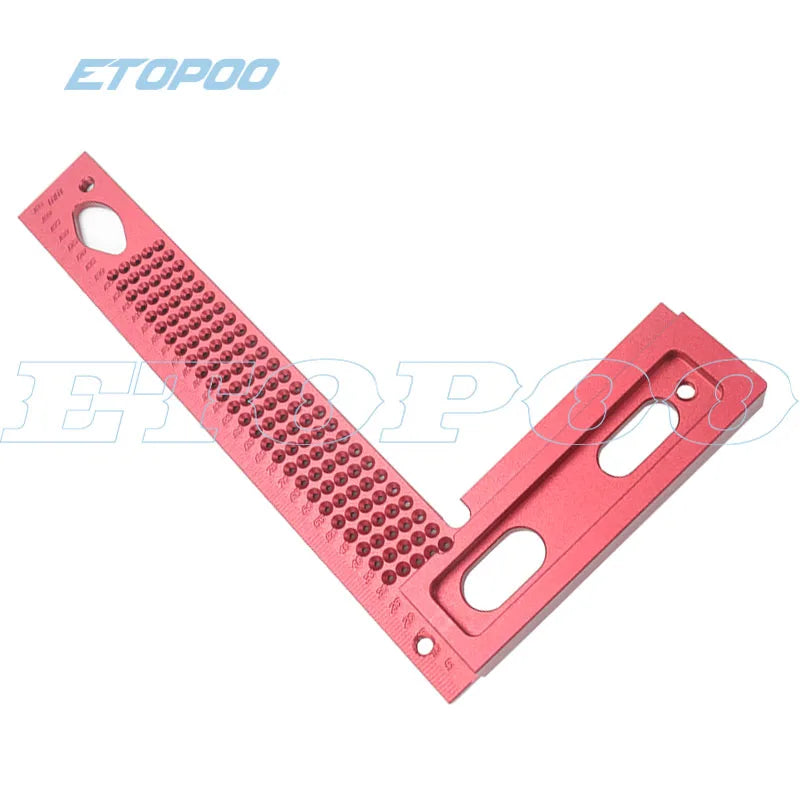 TS-3 Square Hole ruler Woodworking T-type Scribe Mark Measurement Tool Aluminum Alloy Precision Cross-calibration Ruler