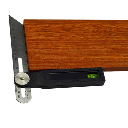 0-22/0-27cm Sliding Angle Ruler T Bevel Hardwood Handle Rotatable Engineer Ruler Plastic Handle Wooden Marking Gauge Protractor