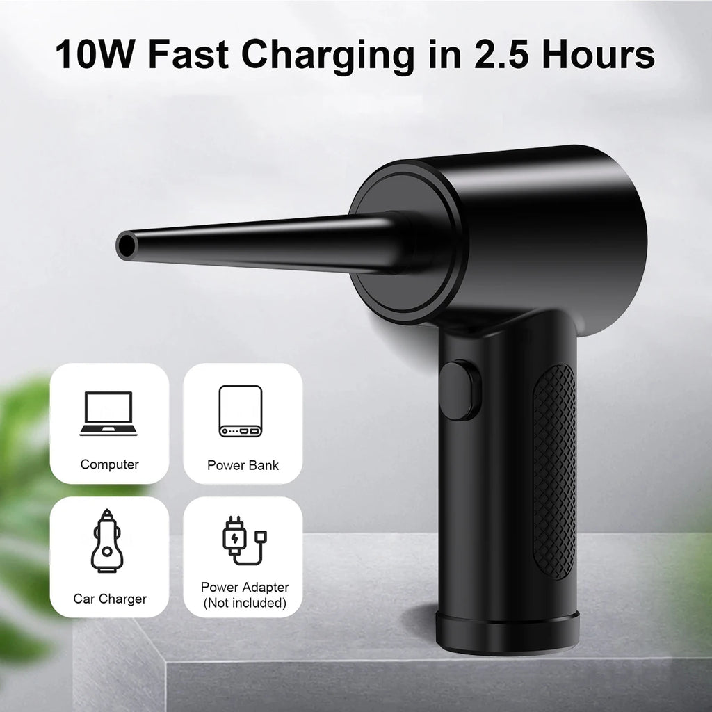 Cordless Air Duster Electric 51000RPM Wireless Dust Gun Compressed Air Blower Powerful Hair Dryer Computer Keyboard Cleaning