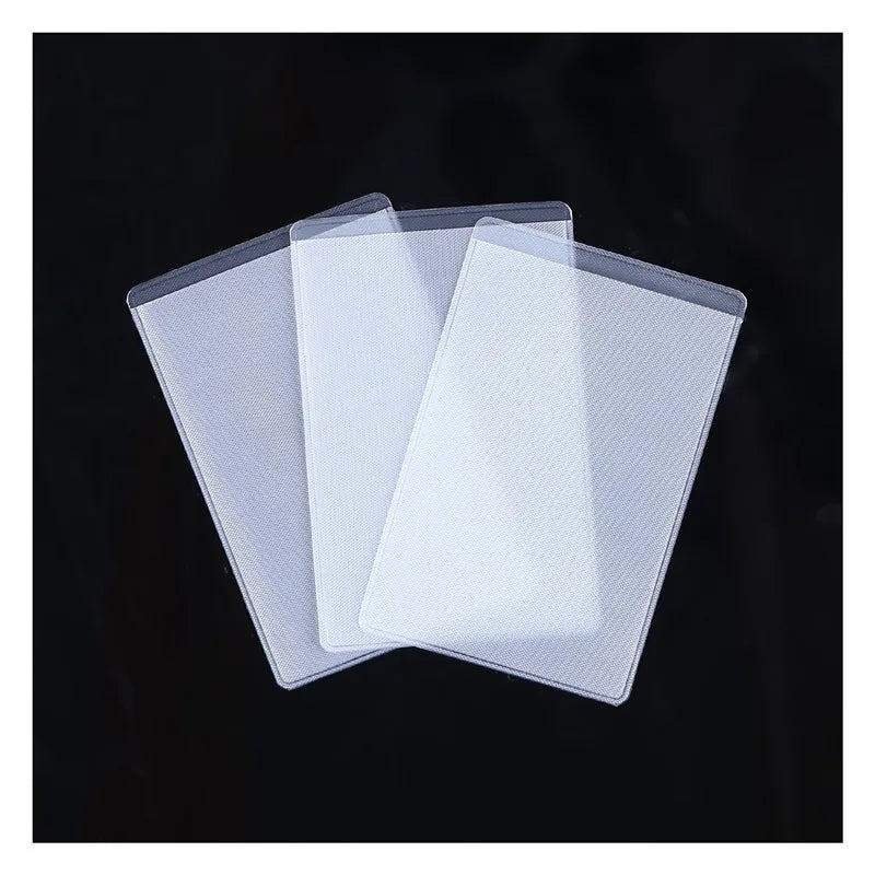 1/5/10PCS Women Men Credit Card case ID Business Card holder bag Protection Document Id Badge Transparent Card Cover Holder PVC