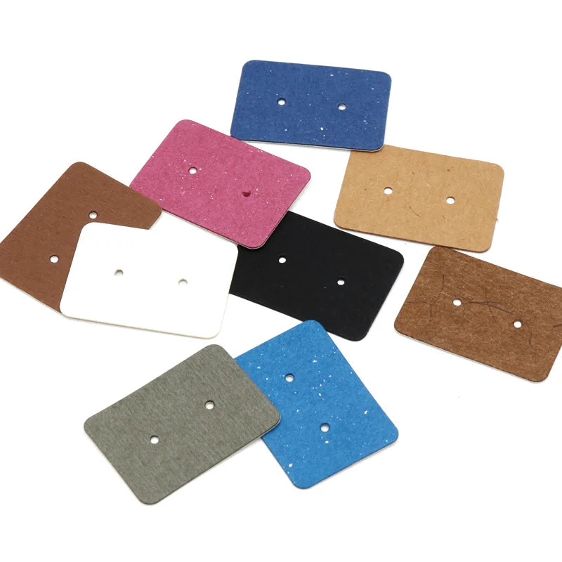 50pcs Earring Cards Packaging 2.5x3.5cm Ear Studs Display Card Cardboard Blank Kraft Paper Price Tag