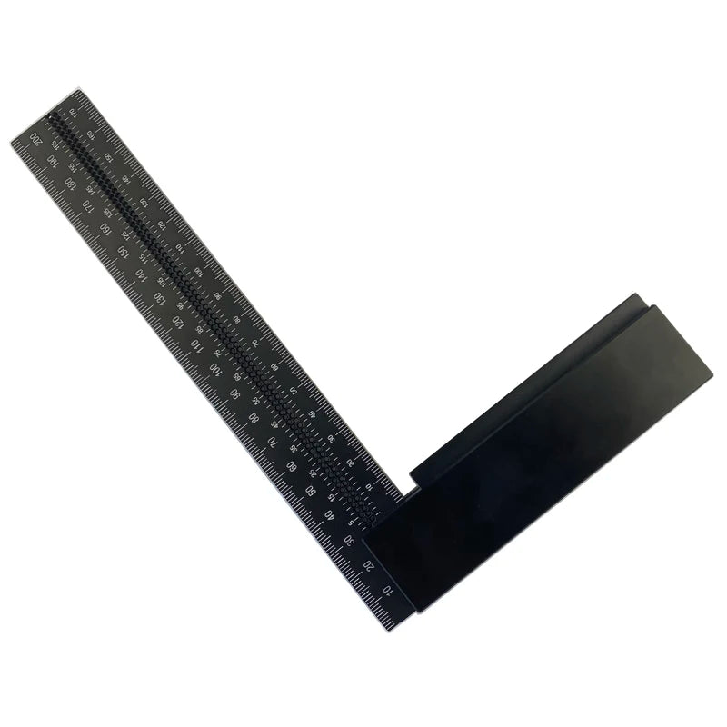 Precision Aluminum Square Ruler 200mm Guaranteed T Speed Measurements Ruler for Measuring and Marking Woodworking Carpenters