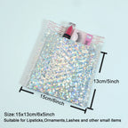 10PCS Holographic Metallic Bubble Mailer Laser Gift Bags Glamour Colorful Foil Bubble Envelopes Padded Shipping Mailing Envelope