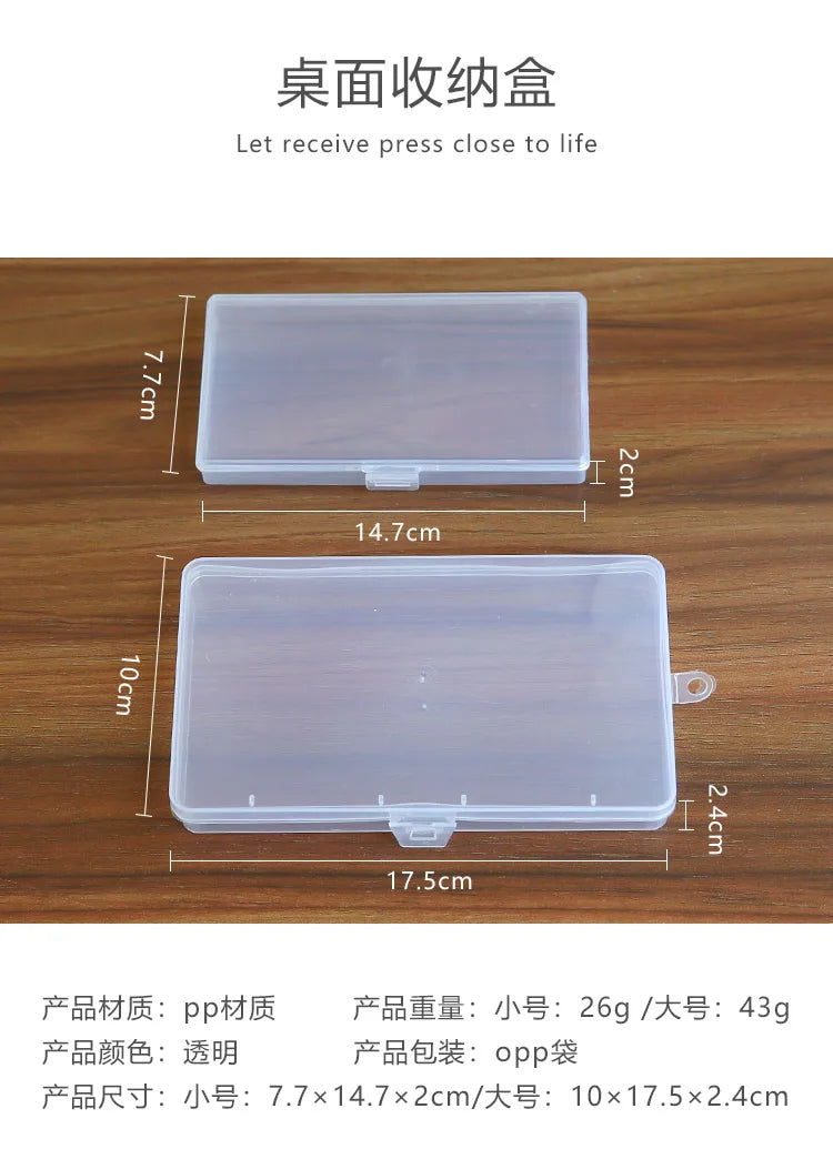 1 PC Stationery Stickers Plastic Storage Box Organizer Container Art Tool Case for Craft Desktop