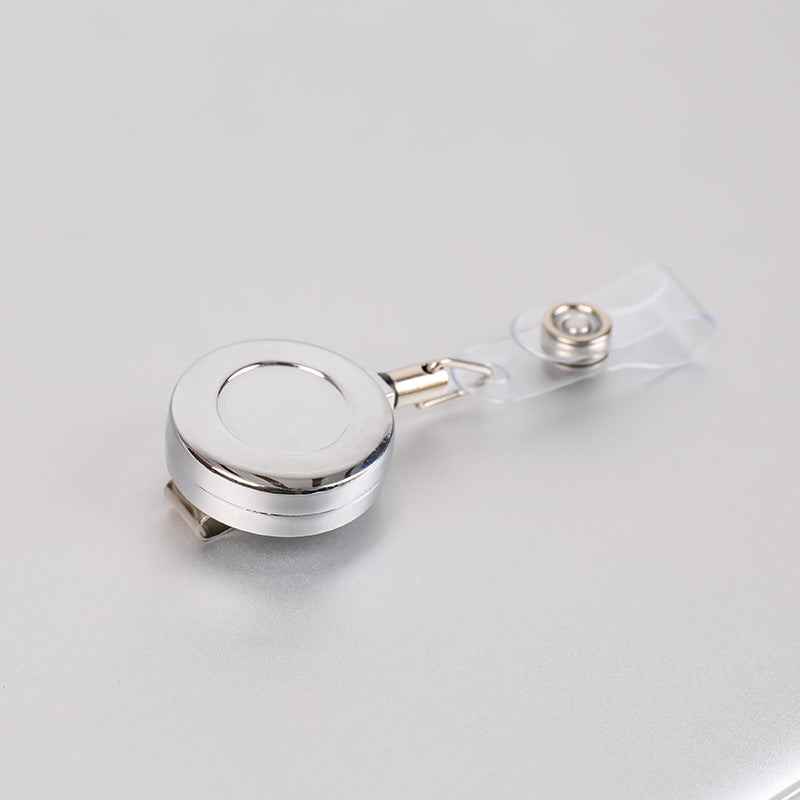 1 Pcs Aluminum Alloy Card Cover Case Bank Business Work Card Holder with ABS Retractable Badge Reel Credit ID Card Badge Bag