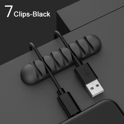 Smart Cable Holder Silicone Flexible Cable Winder Cord Management Clip Wire Organizer for USB Headphone Earphone Network Cable