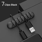 Smart Cable Holder Silicone Flexible Cable Winder Cord Management Clip Wire Organizer for USB Headphone Earphone Network Cable