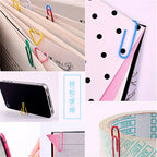 High Quality Golden Notebook Bookmark binder Paperclips Accessories Paper Clips Binding Office Stationary Supplies