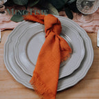 Napkin Cotton Cloth 41*41cm Rustic Gauze Hanky Tea Towel Dining Place Mats Wedding Supplies Linen Home Table Decor
