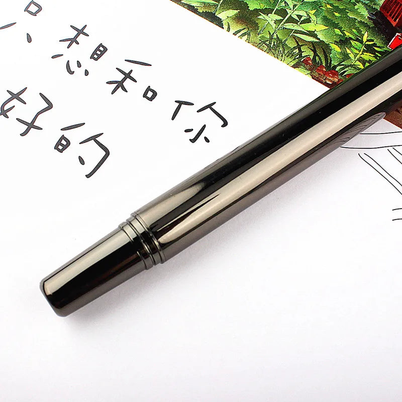 High Quality for Writing Fountain Pen 0.38mm EF Nib Stainless Steel Metal Inking Pen for Writing Signing Pen