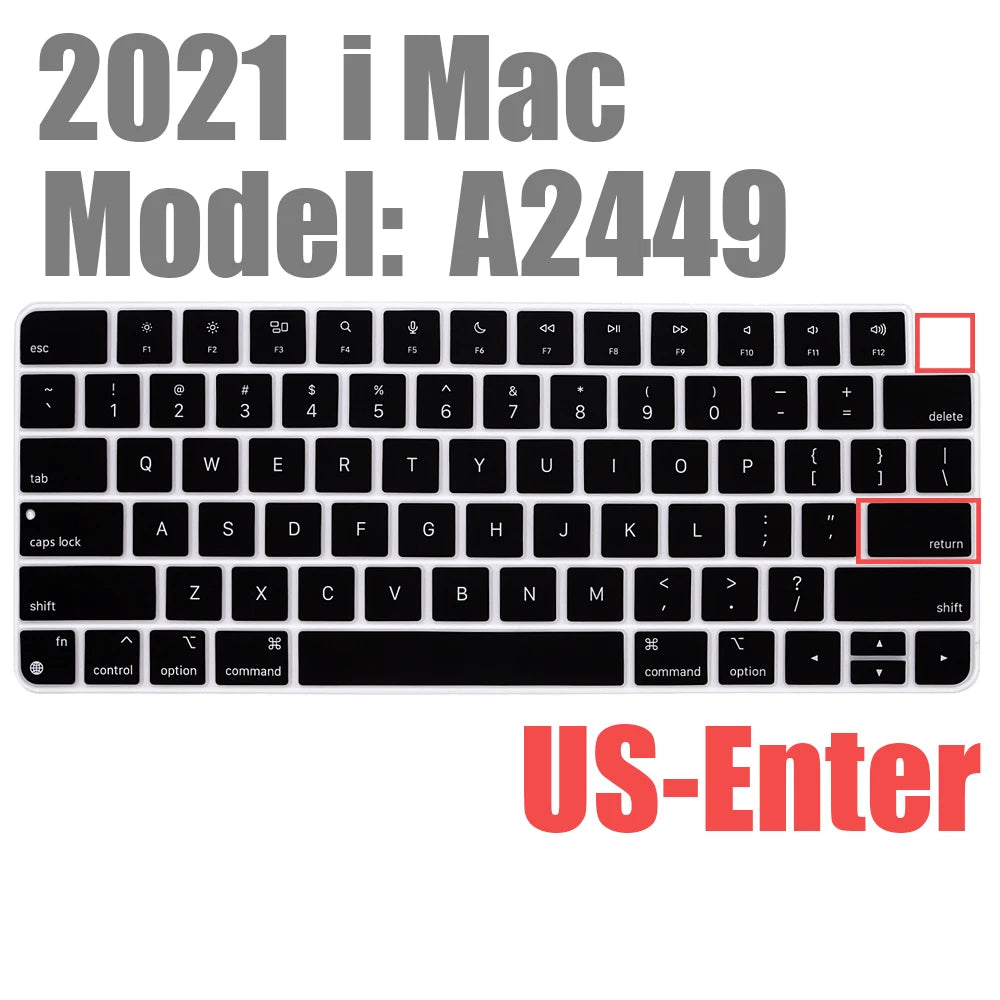 For Apple Magic Keyboard Cover (2021 release) A2450 A2449 Stickers iMAC Keyboard Protector Silicone Bluetooth keyboard case New