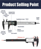 Digital Caliper Electronic Vernier Caliper Plastic Digital Ruler Calibrator Pachometer digital Micrometer Measuring Tool Caliber