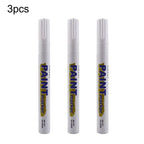 3pcs White Paint Pen Paint Markers Waterproof Car Tyre Oil-Based Paint Pen Set Quick Dry And Permanent