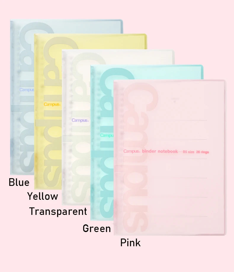 Japan KOKUYO Campus Loose-leaf Soft Cover B5 Thin Notebook with 50 Sheets 5mm Square or Dot Grid Loose-leaf Paper Refill