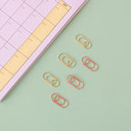 TUTU 50pcs /bag mini heart gold rose gold Color Clip Bookmark binder clip Office Accessories paper Clips Patchwork Clip H0481