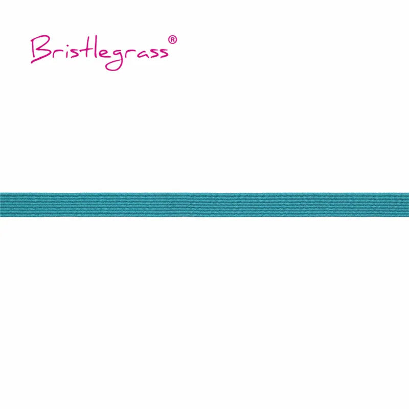 BRISTLEGRASS 2 5 10 Yard 1/4" 6mm Flat Skinny Elastic Cord Glitter Latex Rubber Band Rope Notebook Earloop Dress DIY Sewing Trim