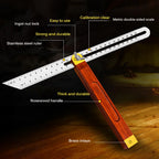 0-22/0-27cm Sliding Angle Ruler T Bevel Hardwood Handle Rotatable Engineer Ruler Plastic Handle Wooden Marking Gauge Protractor