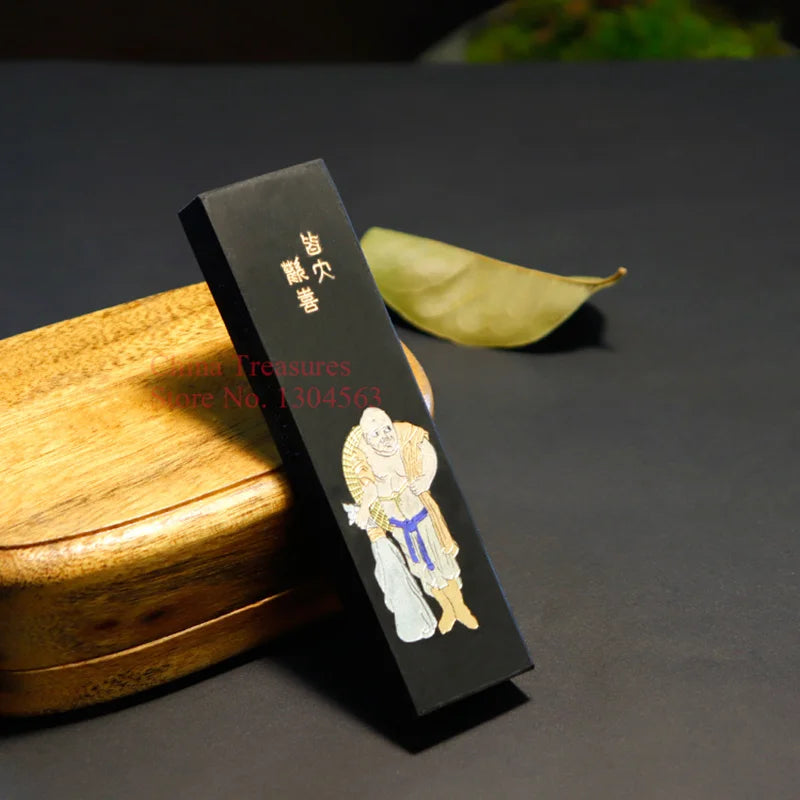 Traditional Chinese Sumi-e ink stick Solid ink Inkstick calligraphy Painting ink Hui mo Mi Le Fo Maitreya Buddha black color