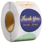 100-500pcs Laser Thank You Stickers for Small Business Holographic Silver Adhesive Labels for Bags Boxes Envelope Mail GIft