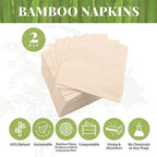 100% Compostable and Eco-friendly Paper Dinner Napkins Perfect for Everyday Dinning,Beverages or Cocktail Disposable