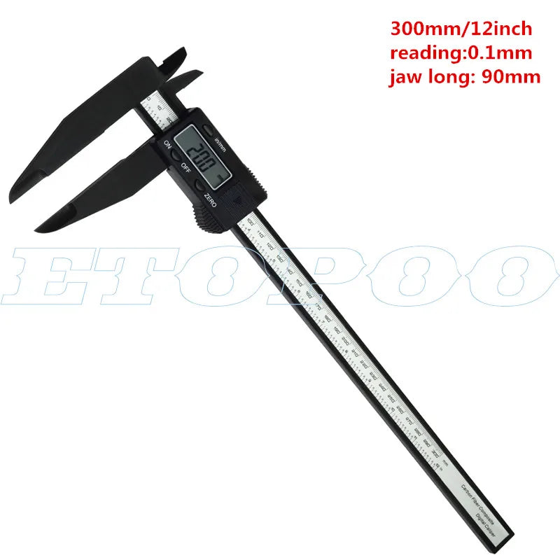 Stainless Steel 0-70/100/150/200/300mm Digital Caliper Messschieber Paquimetro Electronic Carbon Fiber Vernier Caliper Gauge