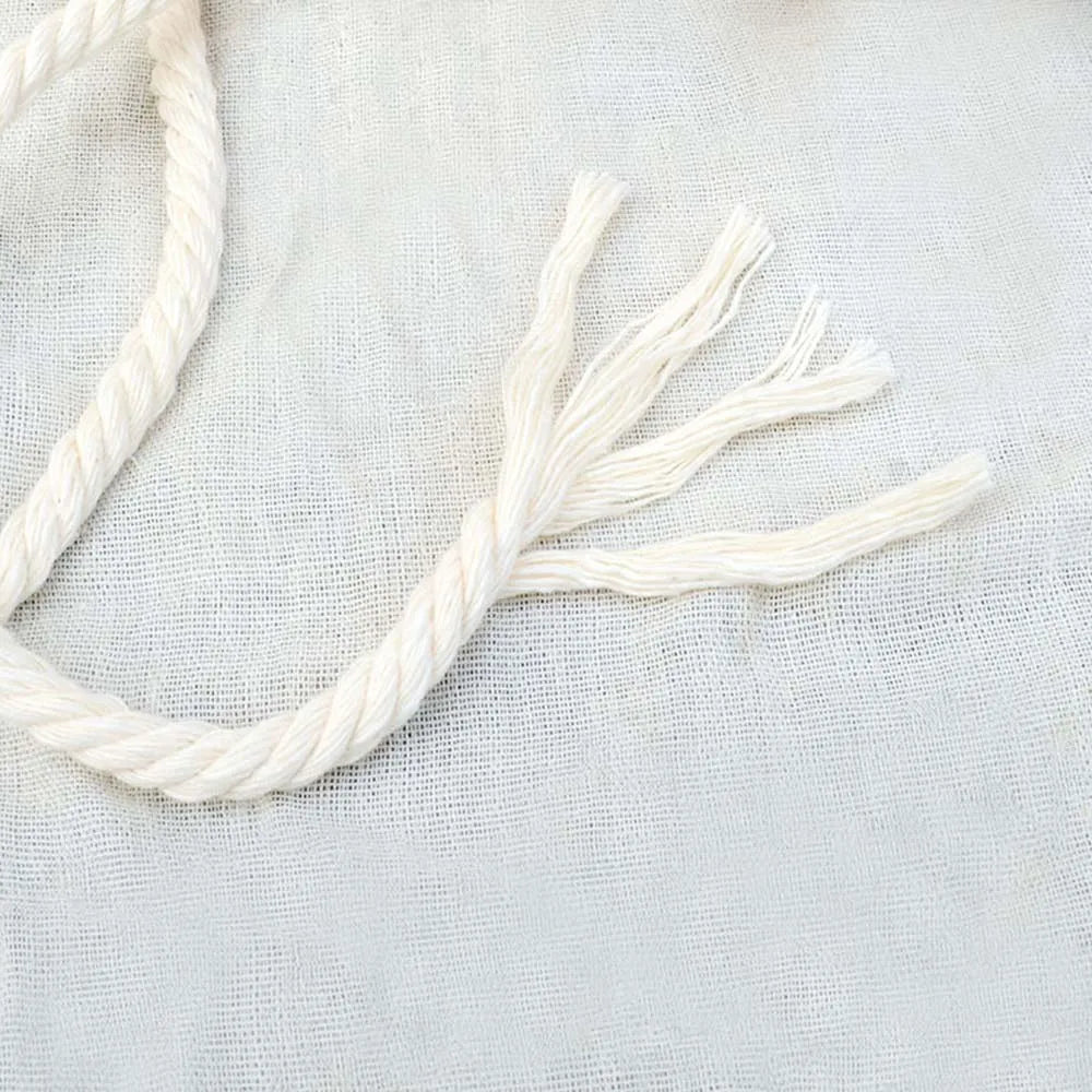 Macrame Cord 1/2/3/4/5/6/8/10/12mm Natural Cotton Cord Twisted Macrame Rope String DIY Craft Knitting Making Plant Hangers