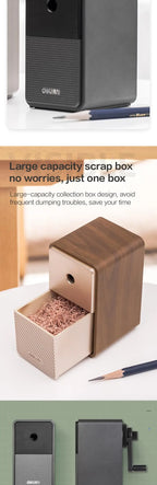 DELI Adjustable Pencil Sharpener with Long Lasting Blade Hand Crank Table Sharpeners Machine Stationery