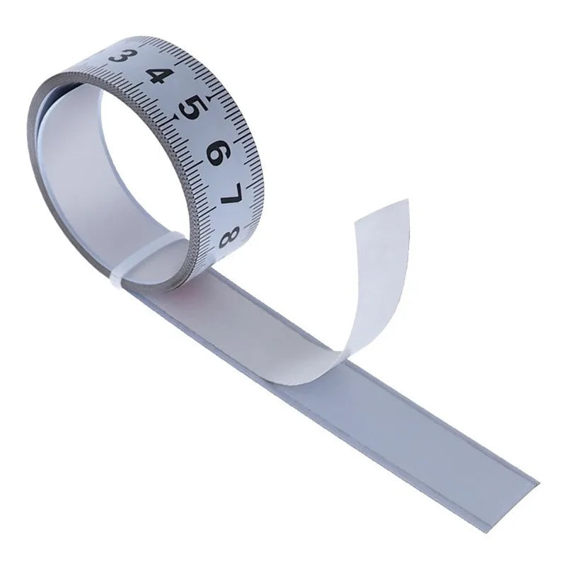 1-5M Miter Track Tape Measure W19mm Steel Self Adhesive Scale Ruler for T-track Router Table Woodworking Workbench Measuring
