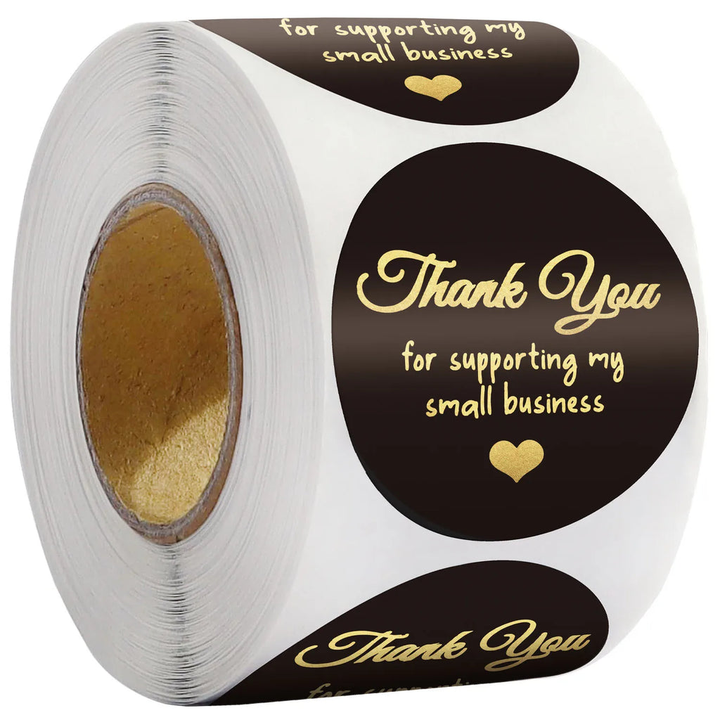 100-500pcs Laser Thank You Stickers for Small Business Holographic Silver Adhesive Labels for Bags Boxes Envelope Mail GIft