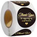 100-500pcs Laser Thank You Stickers for Small Business Holographic Silver Adhesive Labels for Bags Boxes Envelope Mail GIft
