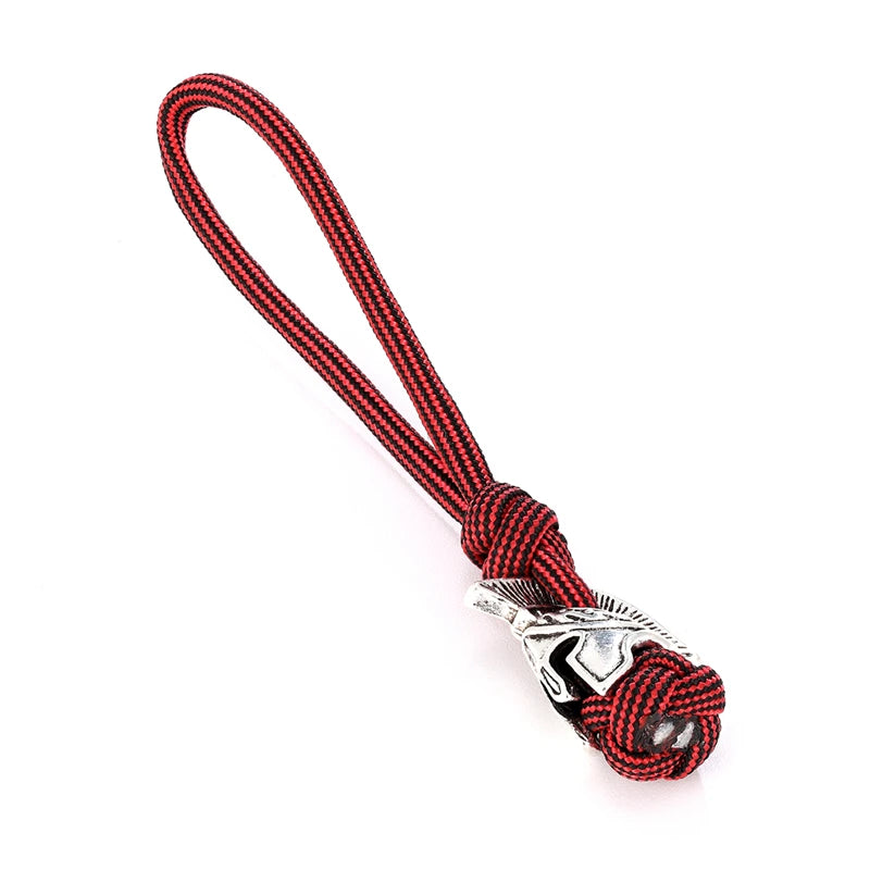 Supretu Men Vikings Lanyard Keychain Spartan Warrior Accessories Woven Rope Knife Car Keyring Handmade Bag Pendant Jewelery Gift