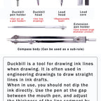 Stainless Steel Multifunctional Drafting Drawing Compass/Lead Core Math Geometry Circles Tool Durable Supplies 8600/8601
