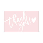 30pcs/pack Pink Thank You Card For Supporting Business Package Decoration "Gorgeous Thanks" Business Card Handmade With Love