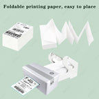 Thermal Paper for Printer Folded Thermal Shipping Label Shipping Barcode Sticker 100x100mm 4x4Inch/100x150mm 4X6Inch/76x130mm