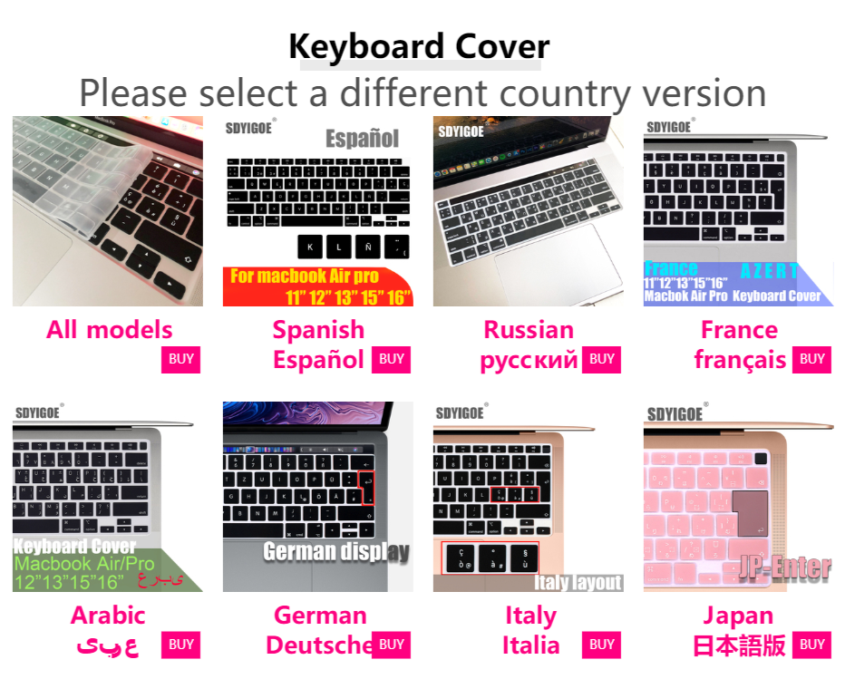 Desktop PC for Apple Bluetooth Wireless keybord MLA22LL/ A1644 A1314 IMAC Keyboard cover Protector Silicone Cover US/EU Version