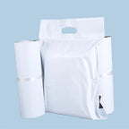 50PCS Portable White Express Courier Tote Bag DIY Logo Plastic Self-Sealing Adhesive Poly Envelope T-shirt Gift Mailing Pouches