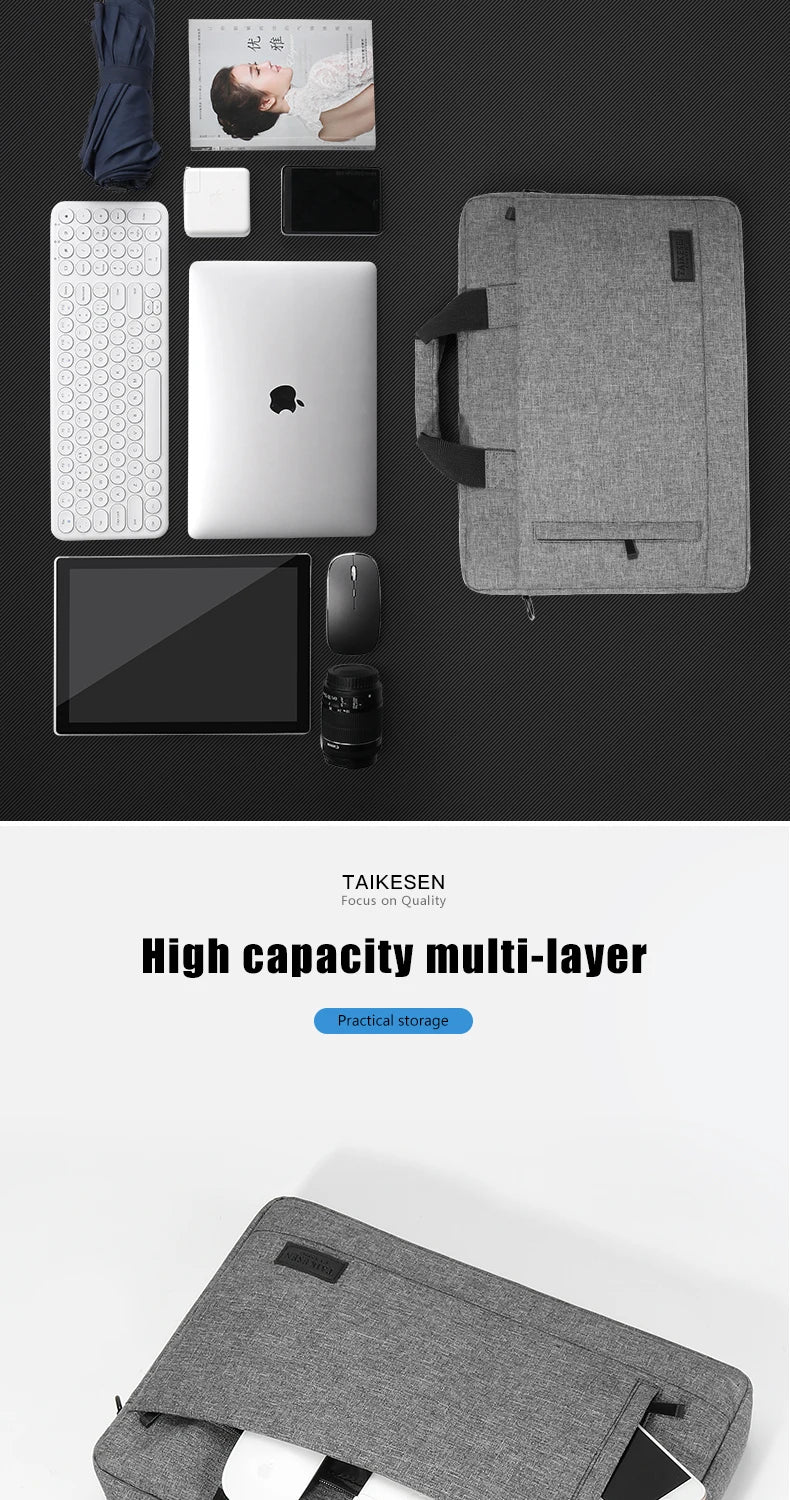 Business Laptop Bag Case Shoulder Tote Bag Notebook Bag Briefcase For 13 15 17 Inch Macbook Air Pro HP Huawei Asus Dell