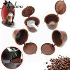 Arshen 3pcs/Set Dolce Gusto Plsatic Refillable Coffee Capsule with Spoon Brush 200 Times Reusable Compatible Nescafe Dolce Gusto