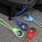 10Pcs Colorful Survival Keychain Zipper Pull Mini Compass for Outdoor Backpack Camping Hiking Pocket Navigator Adventure Tool