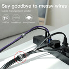 Baseus USB Cable Winder Cable Organizer Free Cut Wire Ties Mouse Earphone Management Holder Clip Phone Charger Cable Protector