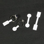 Wholesale 100 Pieces White Blank Price Tag Square Round Heads Paper Labels Sticker For Ring Necklace Bracelet Jewelry Display