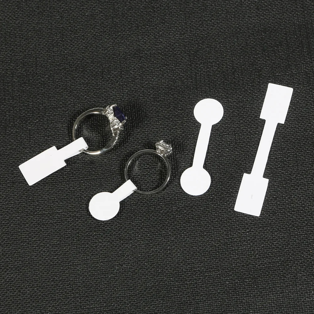 Wholesale 100 Pieces White Blank Price Tag Square Round Heads Paper Labels Sticker For Ring Necklace Bracelet Jewelry Display