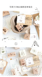 Yoofun Star River Wood Stamps Standard Rubber Kawaii Stamp Seal For DIY Scrapbooking Journal Card Making Decoroation Crafts