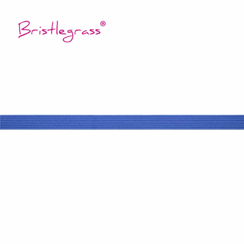 BRISTLEGRASS 2 5 10 Yard 1/4" 6mm Flat Skinny Elastic Cord Glitter Latex Rubber Band Rope Notebook Earloop Dress DIY Sewing Trim