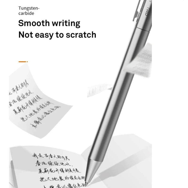 Deli Metal Gel Pen Rollerball Caneta ручка Ballpoint 0.5MM Signing Pens for Office Students Business Stationary Supplies