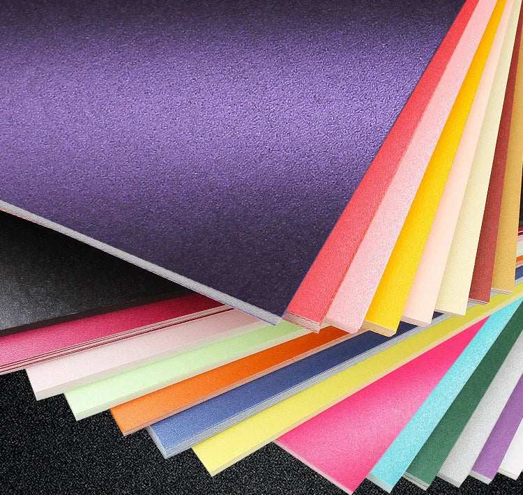 A4 Pearl Paper DIY Card Making Paper Iridescent paper Wrapping Paper Craft Paper Pure Color Pearl Paper Kraft Card pape