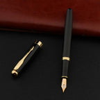 High Quality Metal 388 Fountain Pen Business Black Golden Student  Stationery Office School Supplies Gift Ink Pens