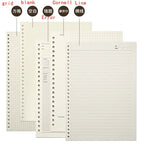 A5 B5 Line Grid 20Holes Loose-Leaf Notebook Refill Spiral Binder Paper Index Inside Page Dot Grid Blank Connell Stationery