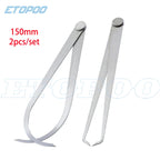 2pcs Calipers 150-450mm Metal Caliper Firm Joint Inside and Outside Caliper Steel Machinist Carving Measurement Tool