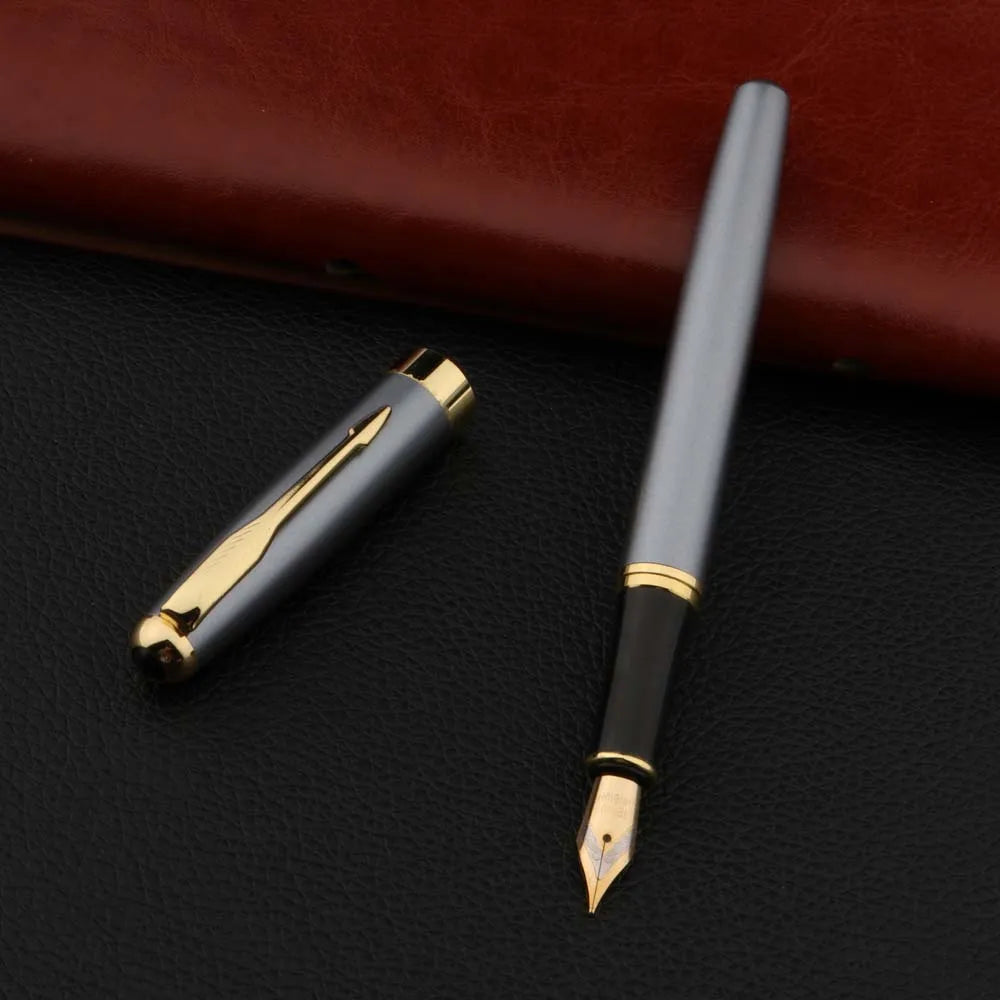 High Quality Metal 388 Fountain Pen Business Black Golden Student  Stationery Office School Supplies Gift Ink Pens